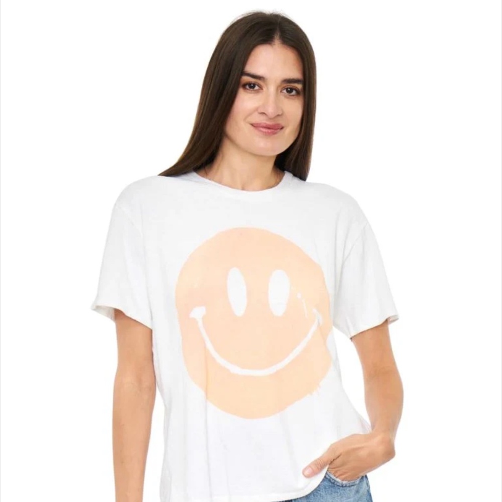 Pistola Palmer Hemp Box Smiley Tee - Sunset Smiley Face - S